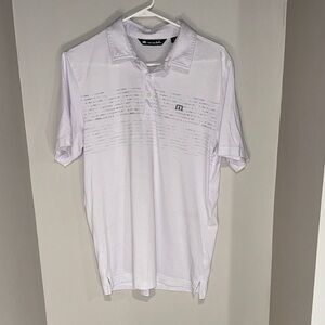 Travis Mathew White and Gray Polo Shirt. Size M.
